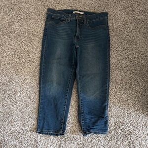 Levi's Dark Blue Cropped Capri Jeans
